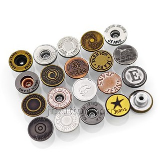 Boutons en jeans en laiton
