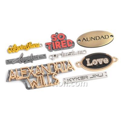 Étiquettes de logo en laiton