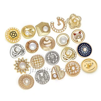 Bouton de tige métallique personnalisé avec perle