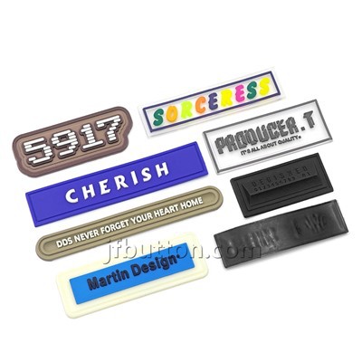 Étiquette de silicone surélevée personnalisée pour t-shirt