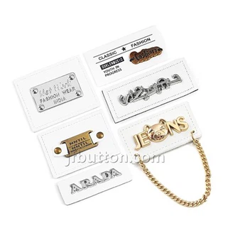 Étiquettes de vêtements en cuir en faux