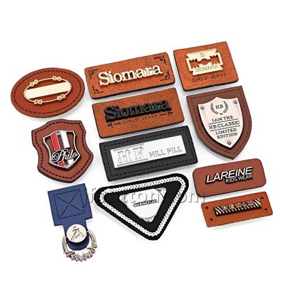 Patch en cuir marron pour jeans