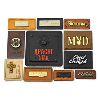 Étiquettes de vêtements en cuir