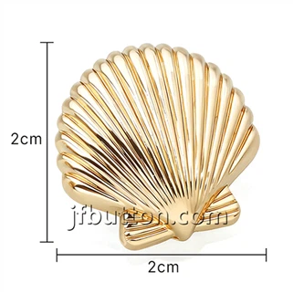 Bouton en métal imitation coquillage