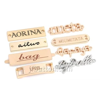 Étiquettes de sac à main en métal