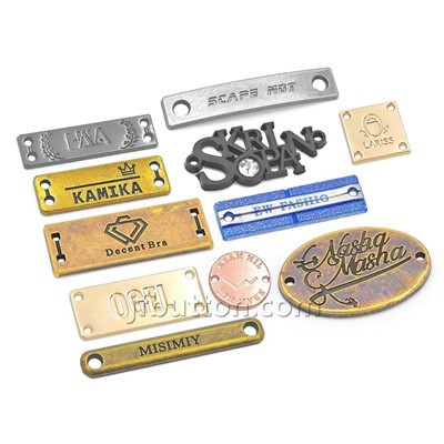 Tags de logo en métal