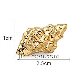 Mini bouton conque doré