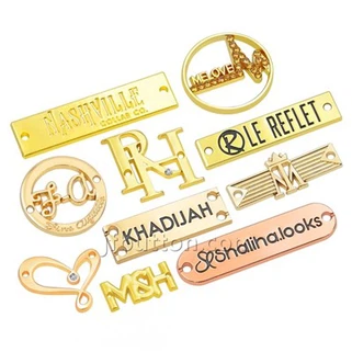 Étiquettes rondes en métal avec chiffres