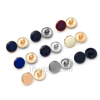 Boutons à tige en métal argenté