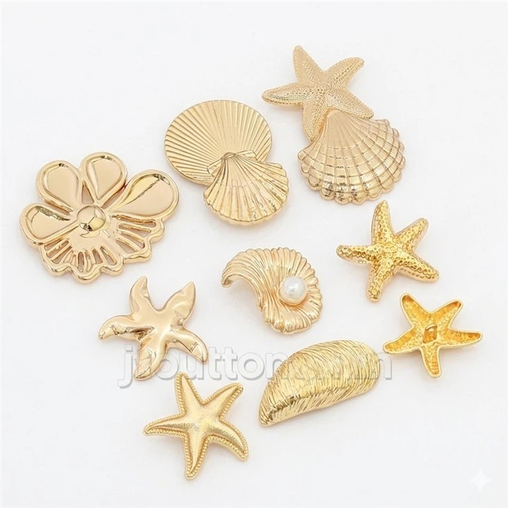 Boutons étoiles dorées