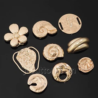 Boucle d'accessoires en métal froncé pour robe