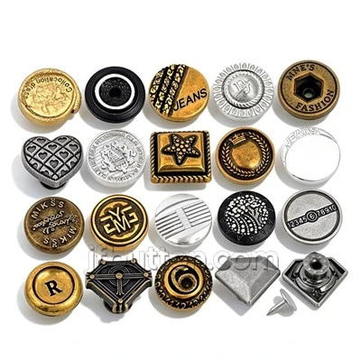 Boutons de veste en jean en alliage zinc