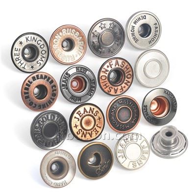 Boutons de jean en cuivre