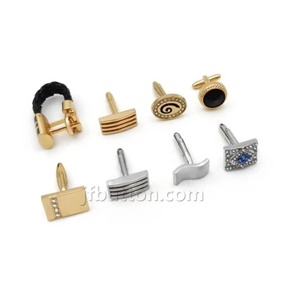 Boutons de manchette pour hommes noirs