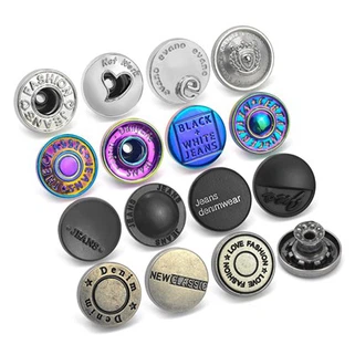 Boutons en métal en jean