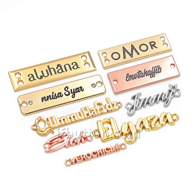 Plaques d'étiquettes en métal