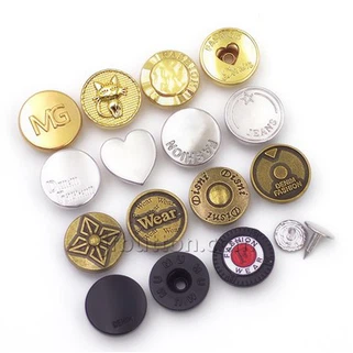 Boutons en jean en métal